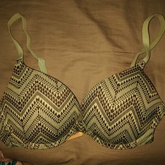 PINK Victoria's Secret Other - Victoria Secret Pink Padded Bra Black/Teal 32C